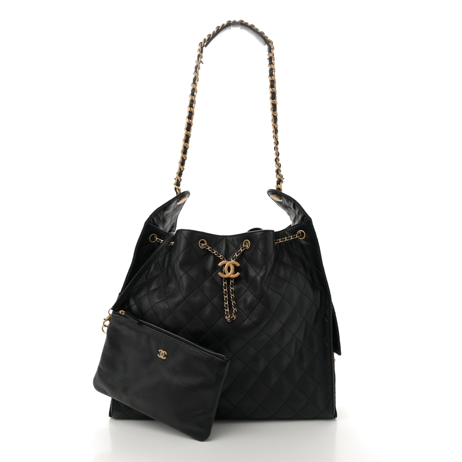 Chanel Caviar Quilted Large Chanel 25 Handbag Black 3 of 11