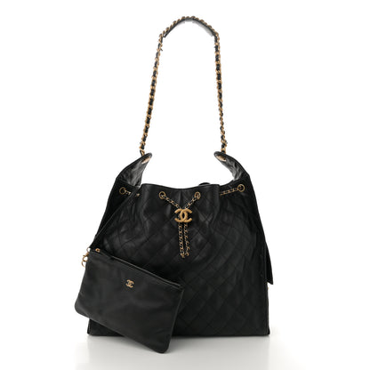 Chanel Caviar Quilted Large Chanel 25 Handbag Black 3 of 11
