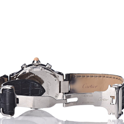 Cartier Stainless Steel Alligator 32mm Must 21 Chronoscaph Quartz Watch Pink 5 of 8