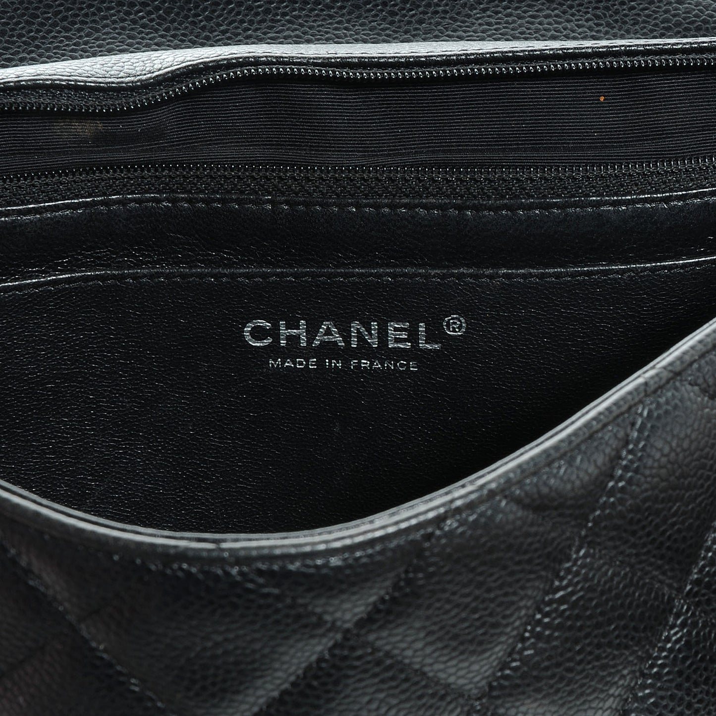 Caviar Jumbo Single Flap Black