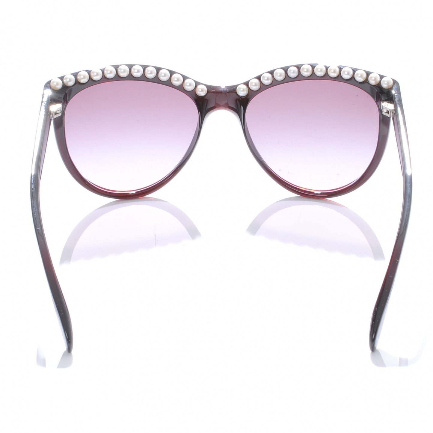 Cat Eye Freshwater Pearl Sunglasses 6040 H Burgundy