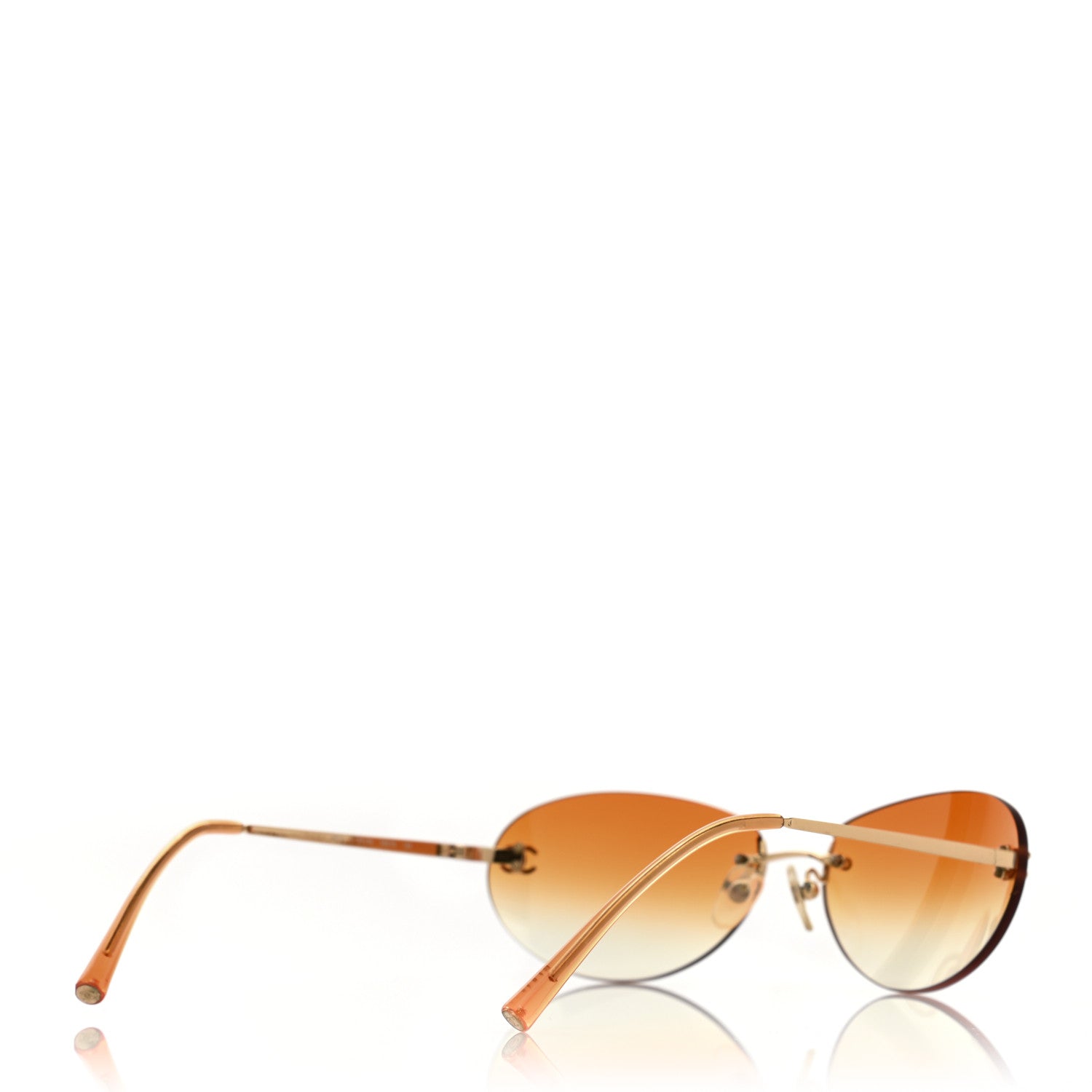 Chanel CC Oval Sunglasses 4013 Gold 4 of 7