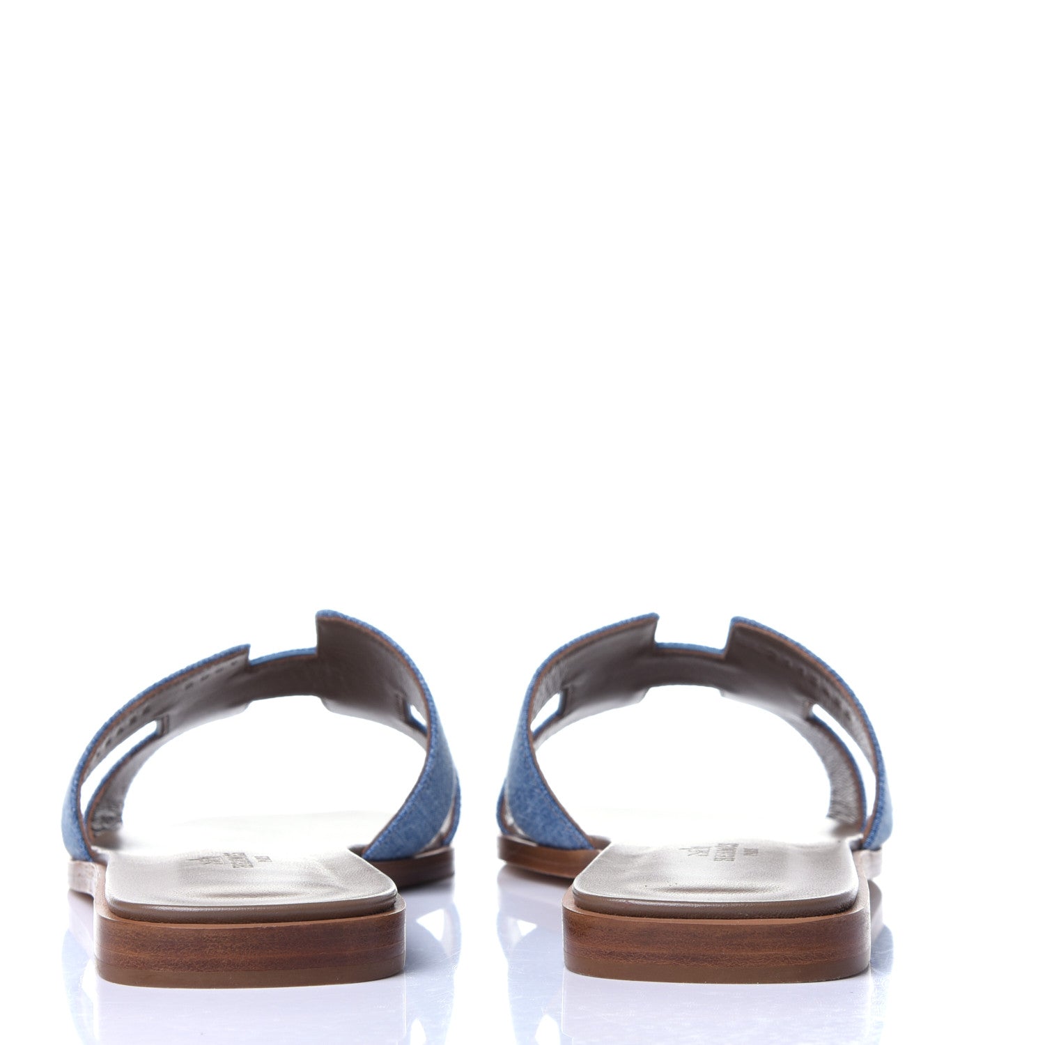 Hermes Denim Canvas Oran Sandals 39 Bleu Clair 6 of 11