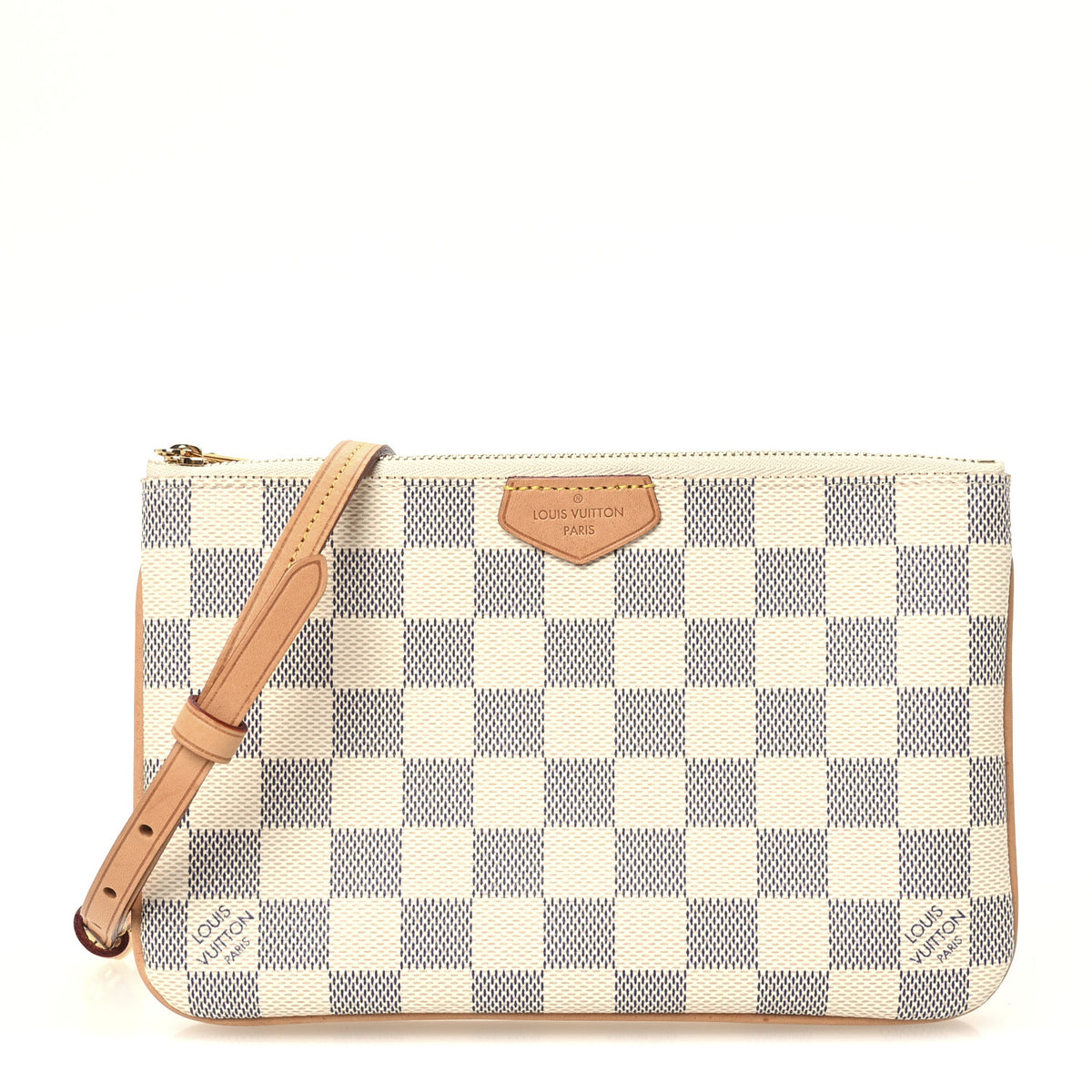 Louis Vuitton Damier Azur Double Zip Pochette 1 of 10