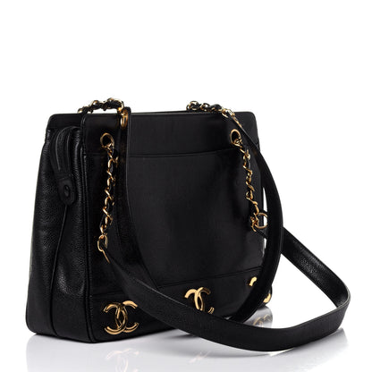 Chanel Caviar CC Shoulder Bag Black 2 of 11