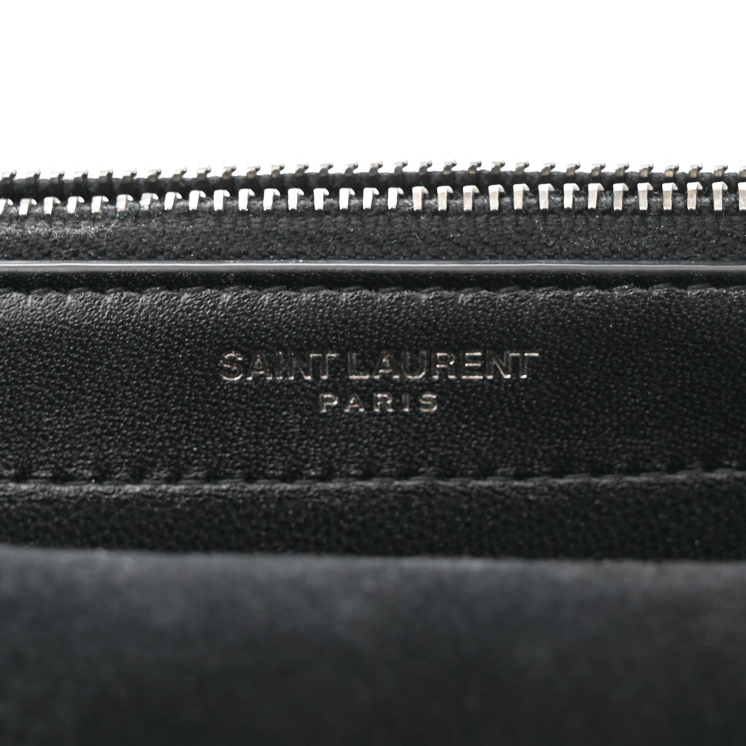 Saint Laurent Metallic Calfskin Classic Monogram Kate Tassel Chain Wallet Gun Metal 7 of 10