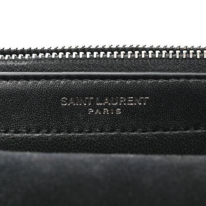 Saint Laurent Metallic Calfskin Classic Monogram Kate Tassel Chain Wallet Gun Metal 7 of 10