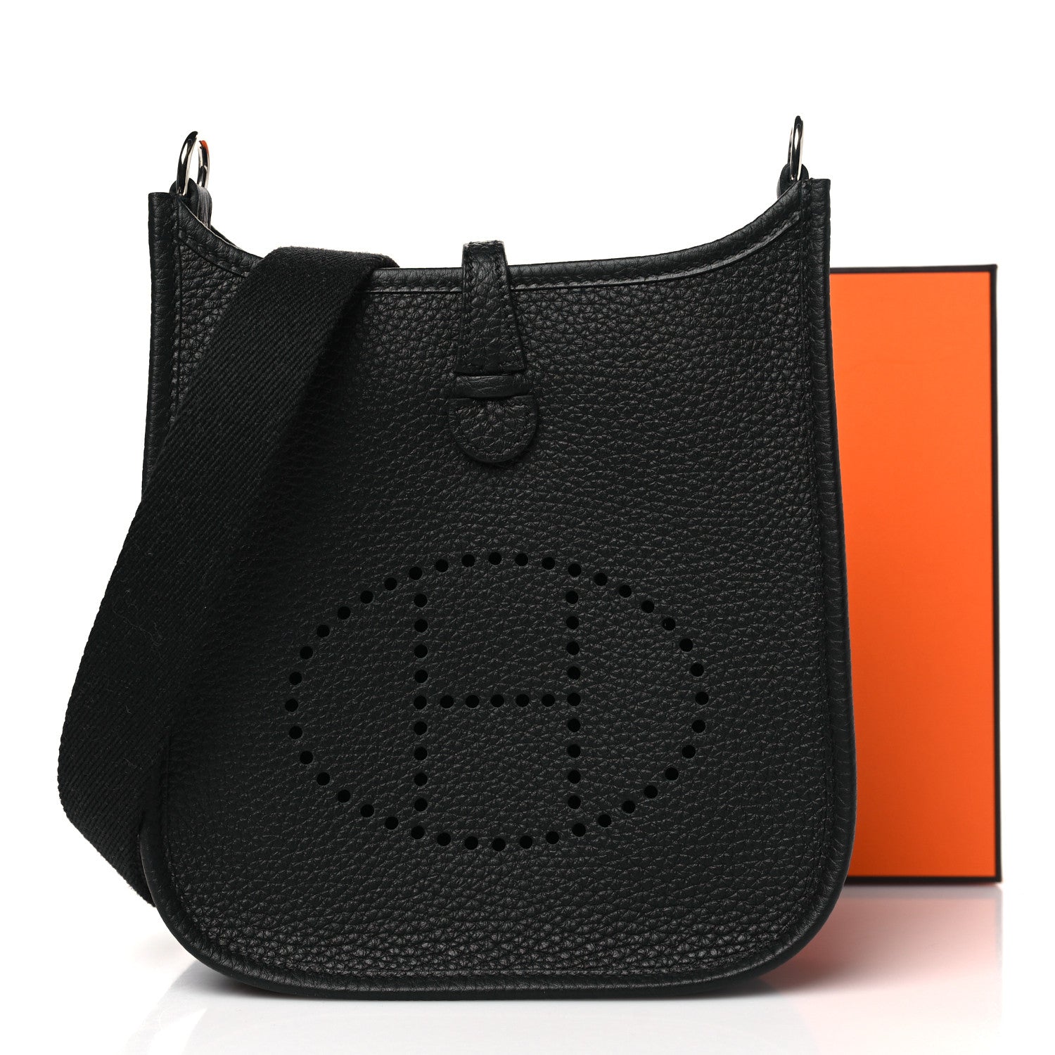 Hermes Taurillon Clemence Evelyne TPM Black 11 of 11