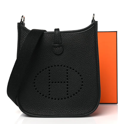 Hermes Taurillon Clemence Evelyne TPM Black 11 of 11