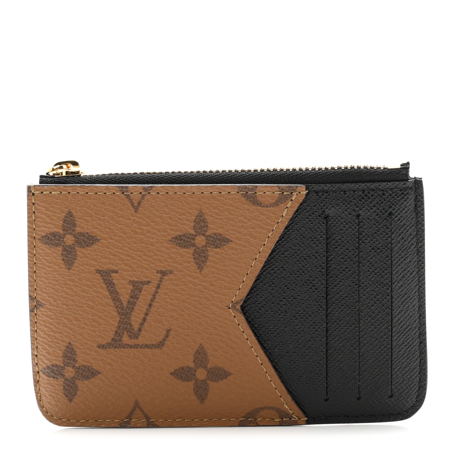 Reverse Monogram Zipped Romy Card Holder