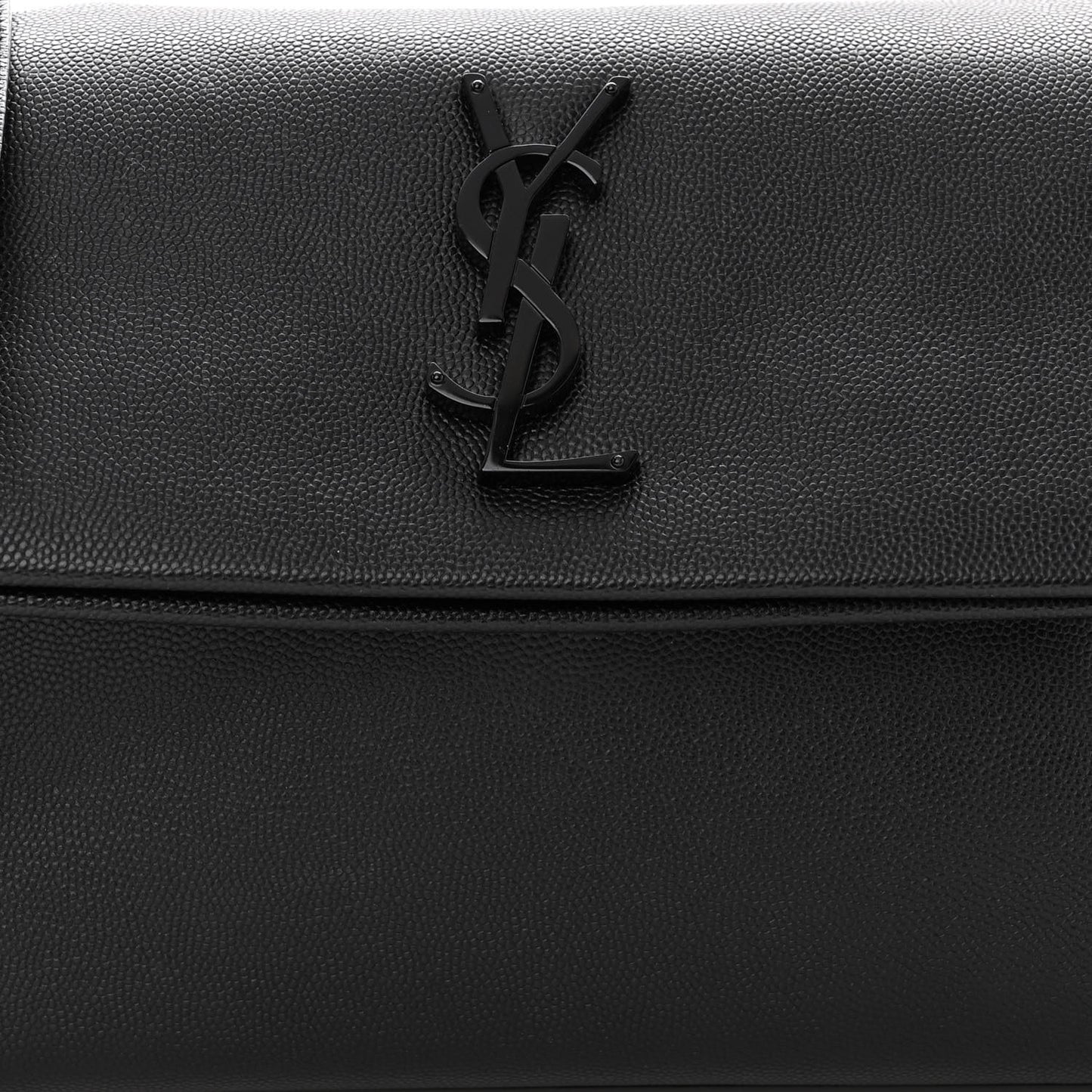 Grain De Poudre Medium West Hollywood Monogram Fold-Over Black