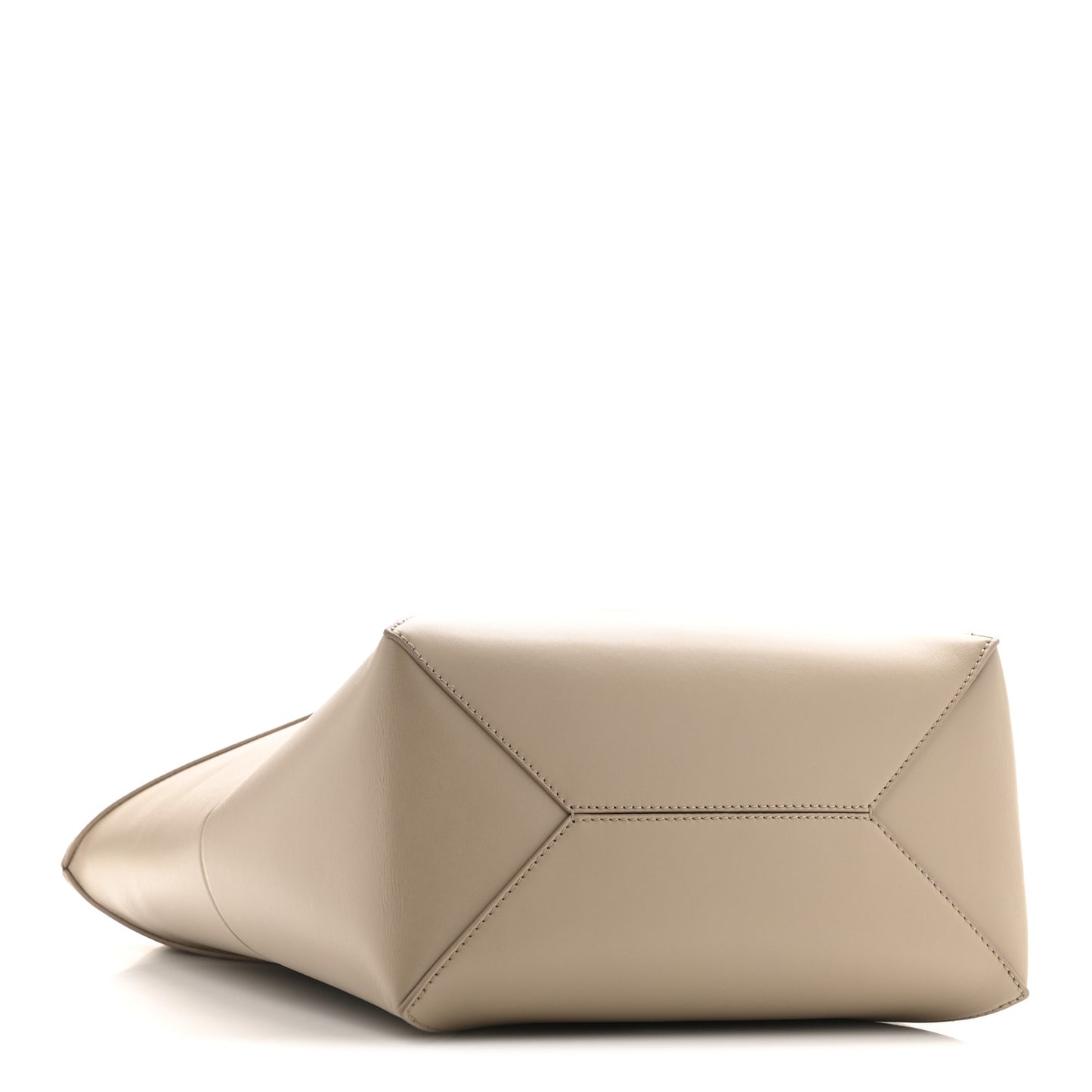 Shiny Calfskin Medium Puzzle Fold Tote Sand