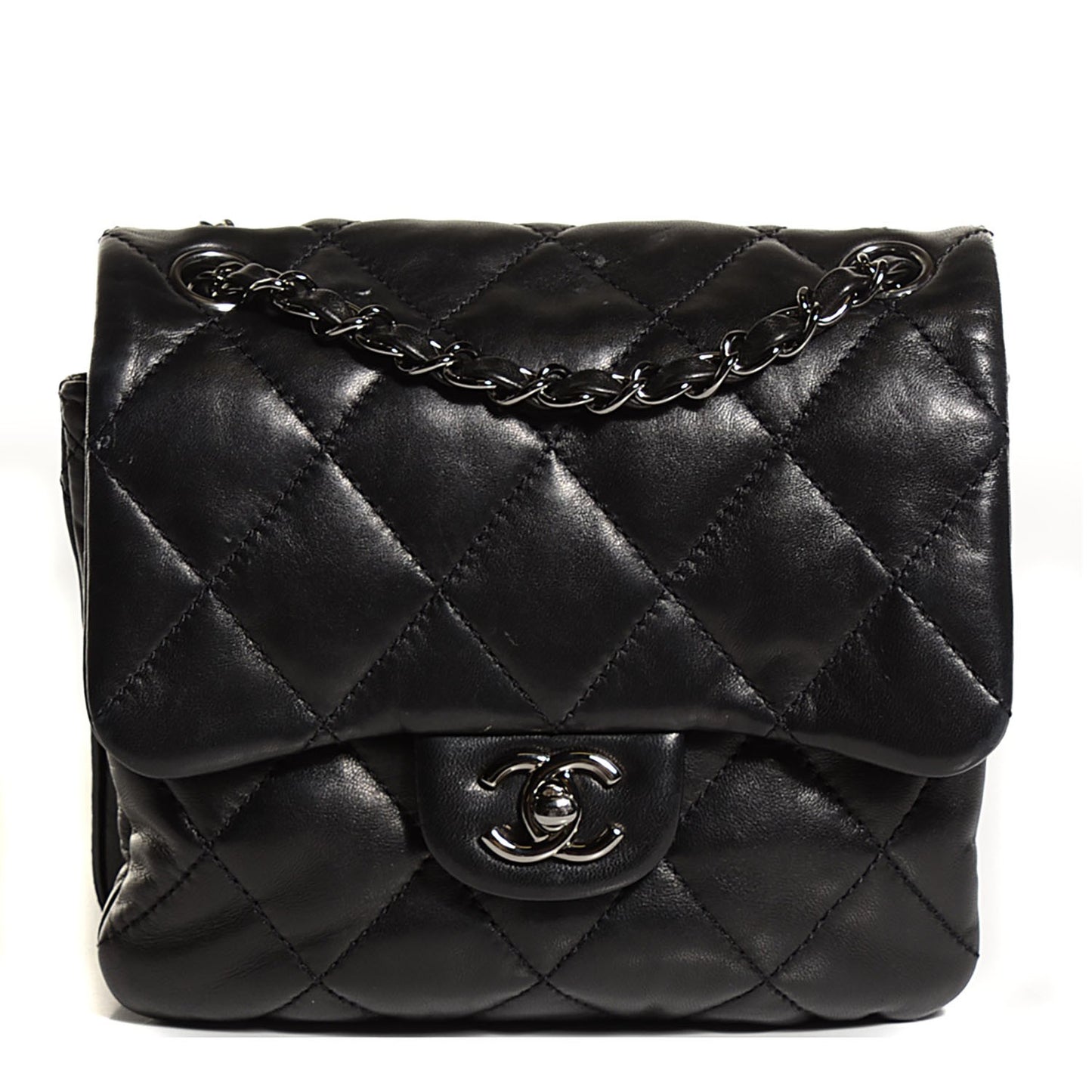 Lambskin Quilted Mini Chanel 3 Flap Black