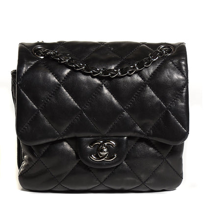 Chanel Lambskin Quilted Mini Chanel 3 Flap Black 1 of 8
