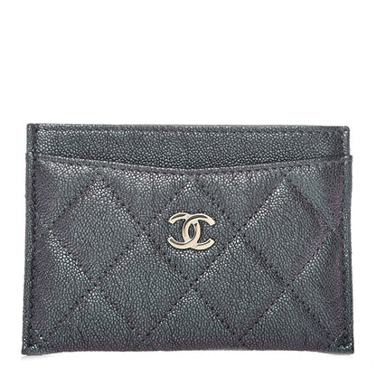 Chanel Iridescent Caviar Quilted Card Holder Black 1 of 9
