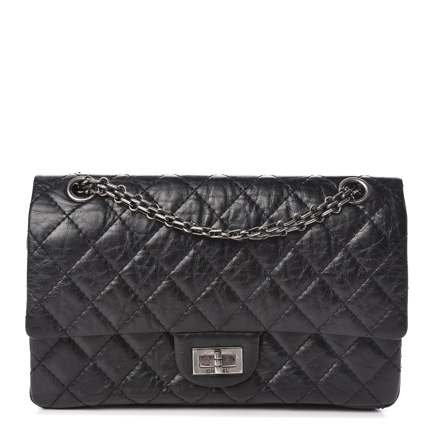 Chanel Aged Calfskin Quilted 2.55 Reissue 225 Flap Black 1 of 11