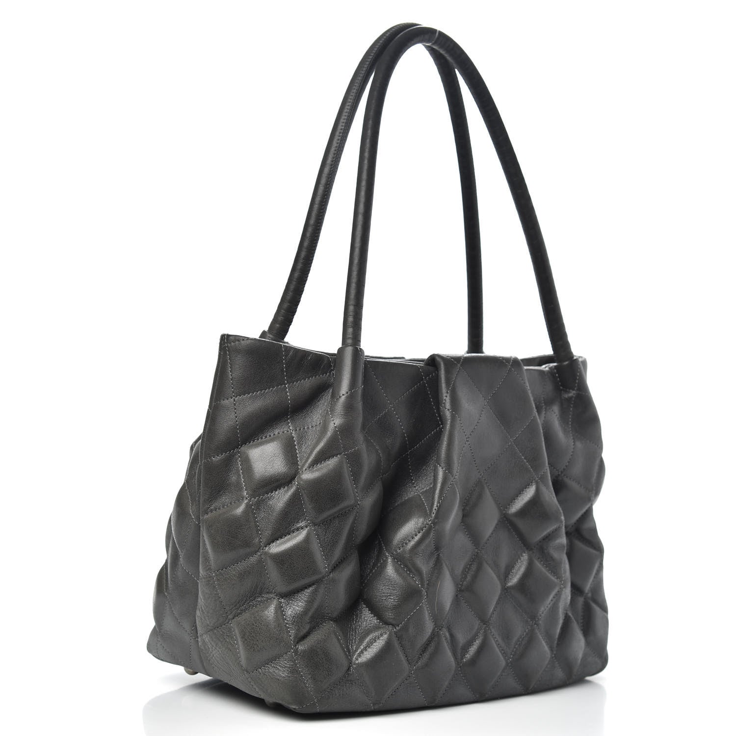 Chanel Calfskin Small Sloane Square Tote Black 3 of 16