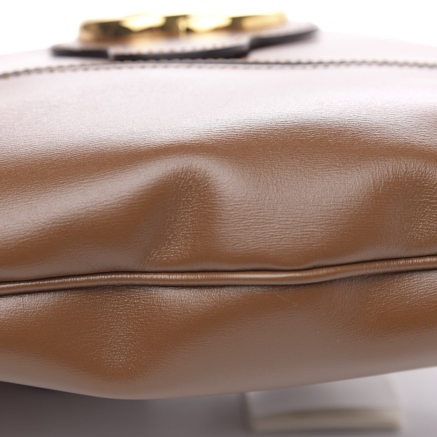 Gucci Boarded Plutone Calfskin Medium Arli Shoulder Bag Nocciola 12 of 12