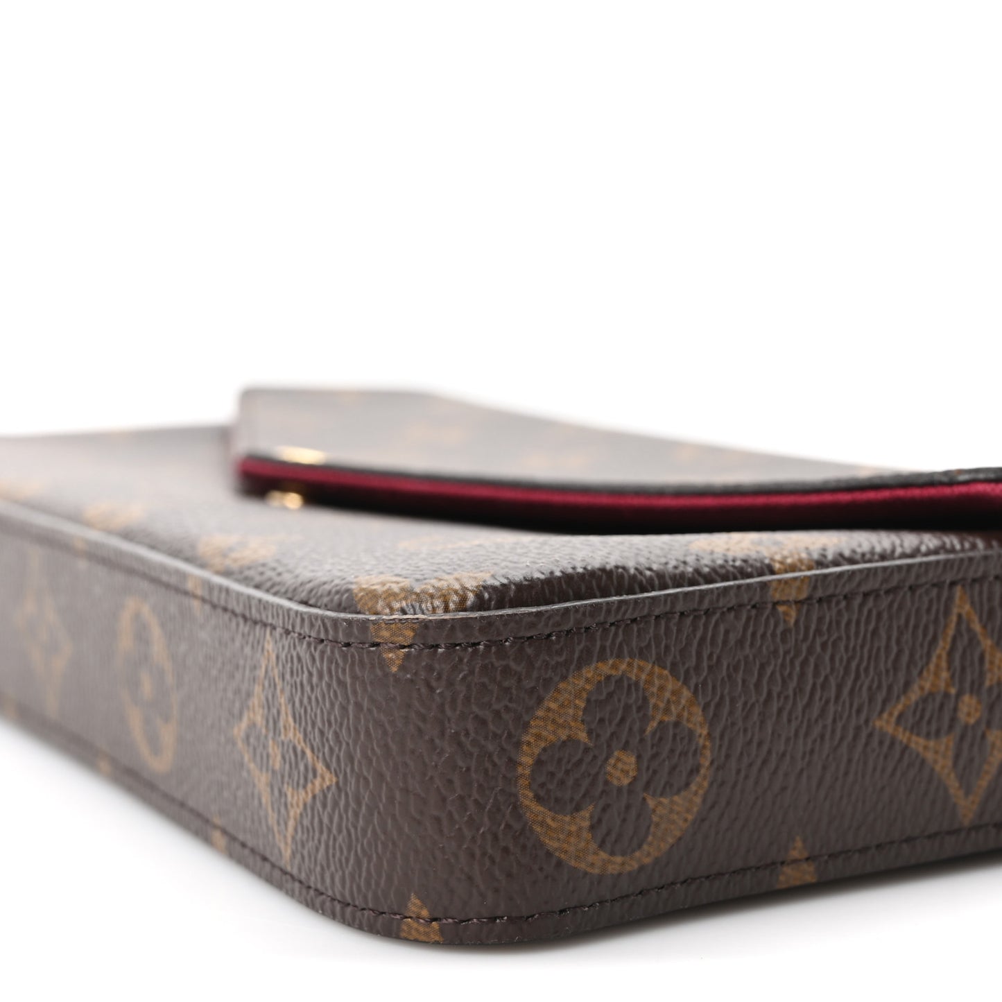 Monogram Pochette Felicie Chain Wallet Fuchsia