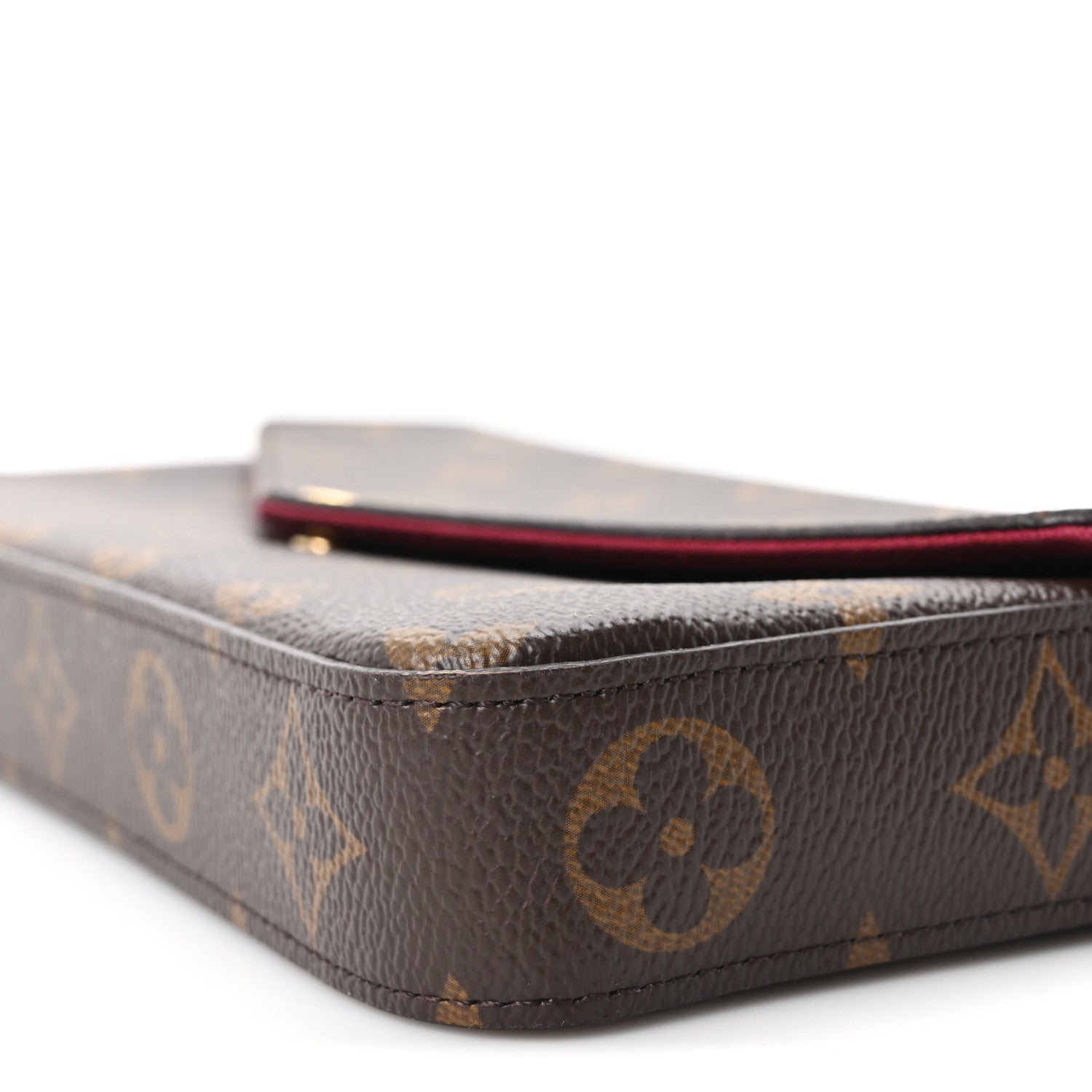 Louis Vuitton Monogram Pochette Felicie Chain Wallet Fuchsia 10 of 11