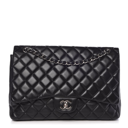Chanel Lambskin Quilted Maxi Single Flap Black 1 of 8