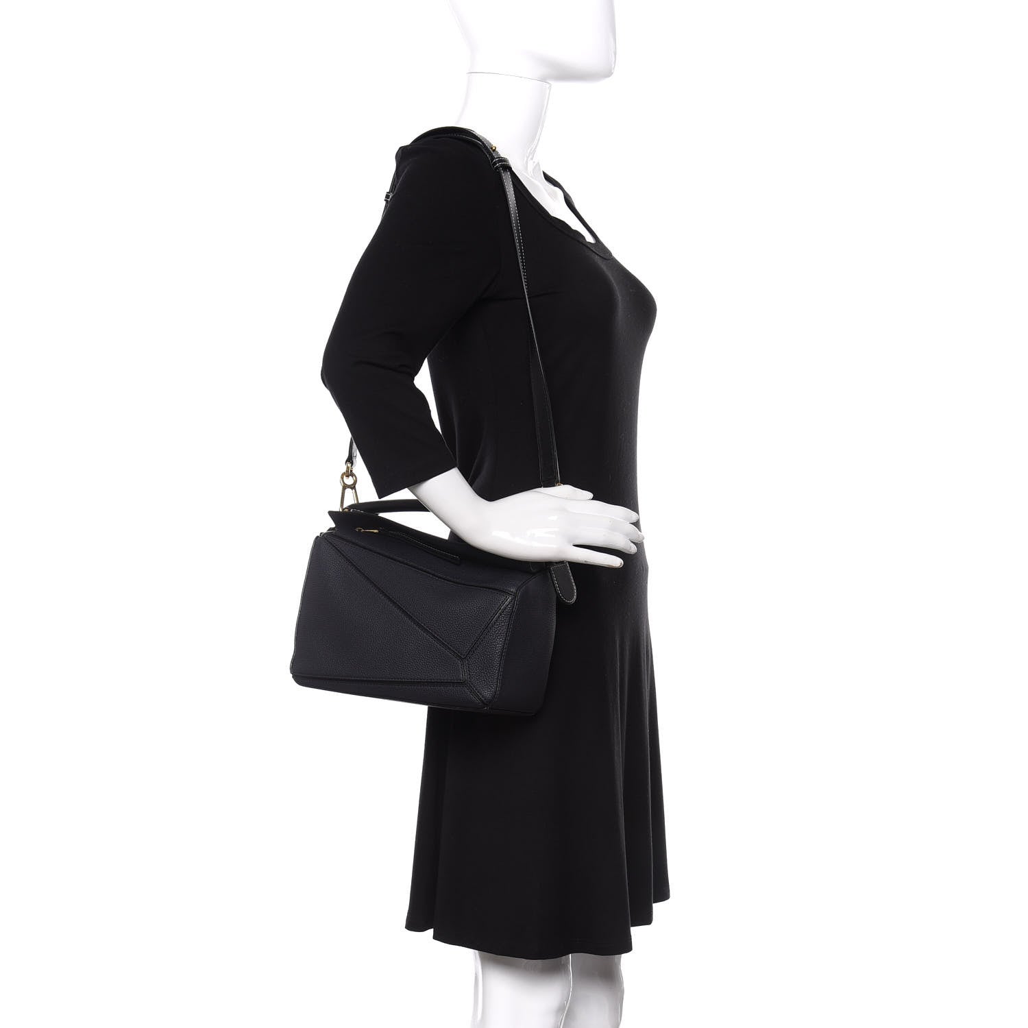 Loewe Calfskin Small Puzzle Bag Midnight Blue Black 3 of 19