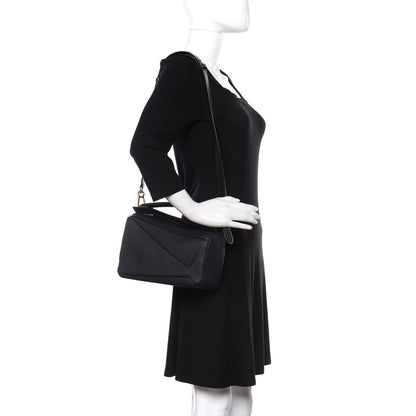 Loewe Calfskin Small Puzzle Bag Midnight Blue Black 3 of 19