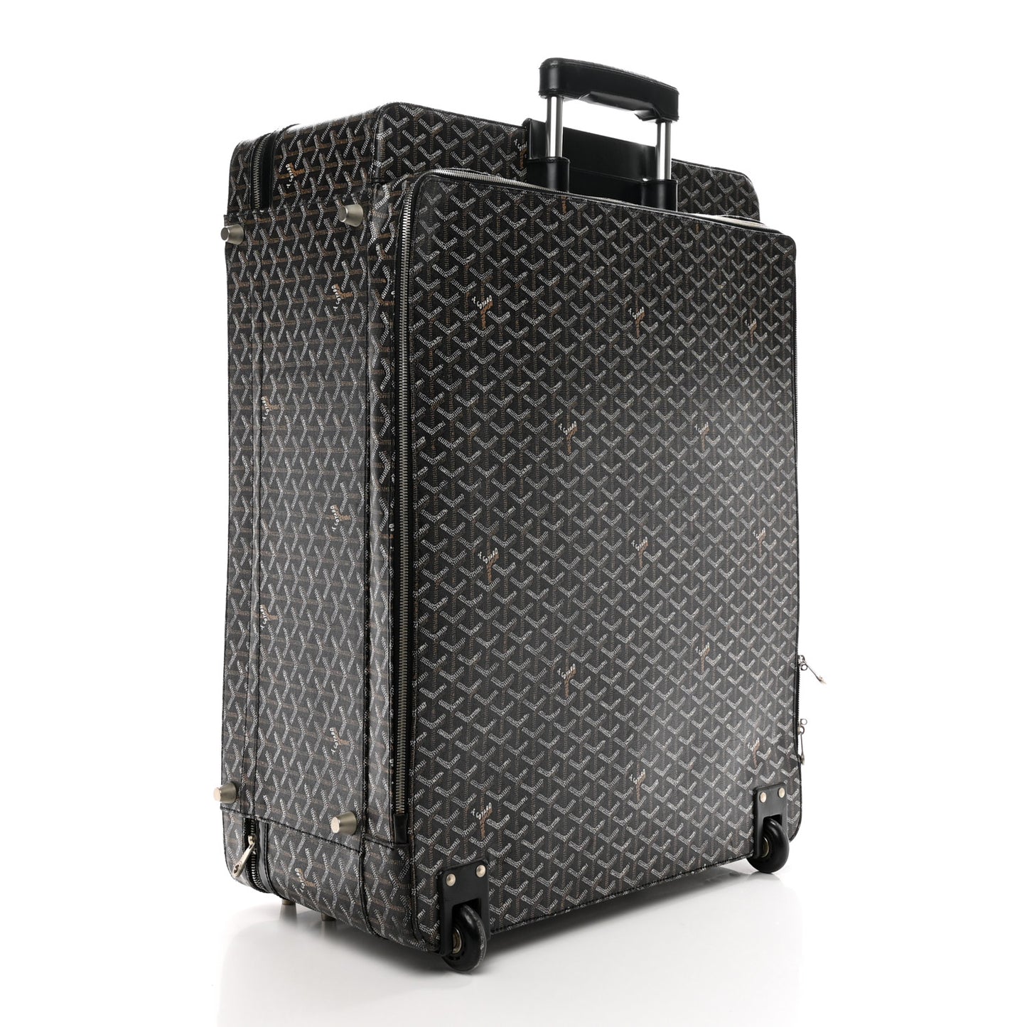Goyardine Trolley Rolling Suitcase MM Black