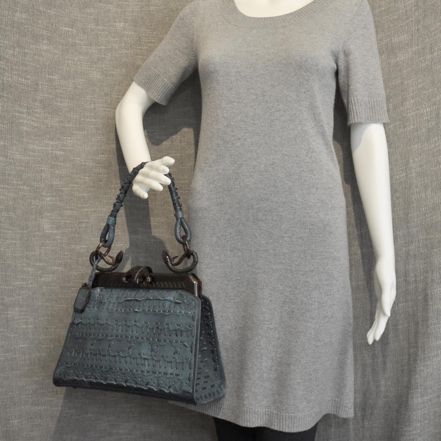 Christian Dior Leather Samourai 1947 Armour Frame Bag 2 of 11