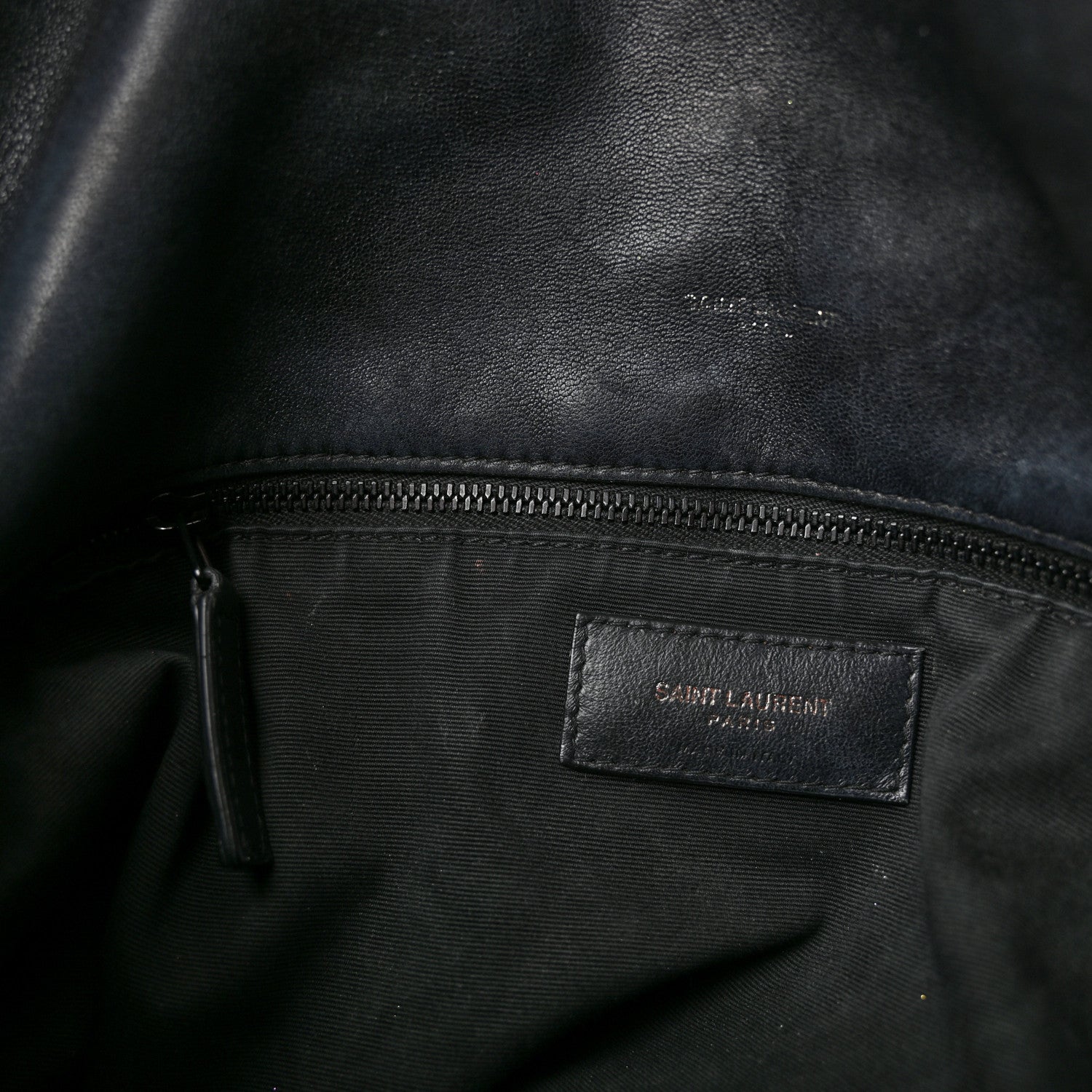 Saint Laurent Lambskin Quilted Monogram Monochrome Medium Loulou Puffer Chain Satchel Black 12 of 18