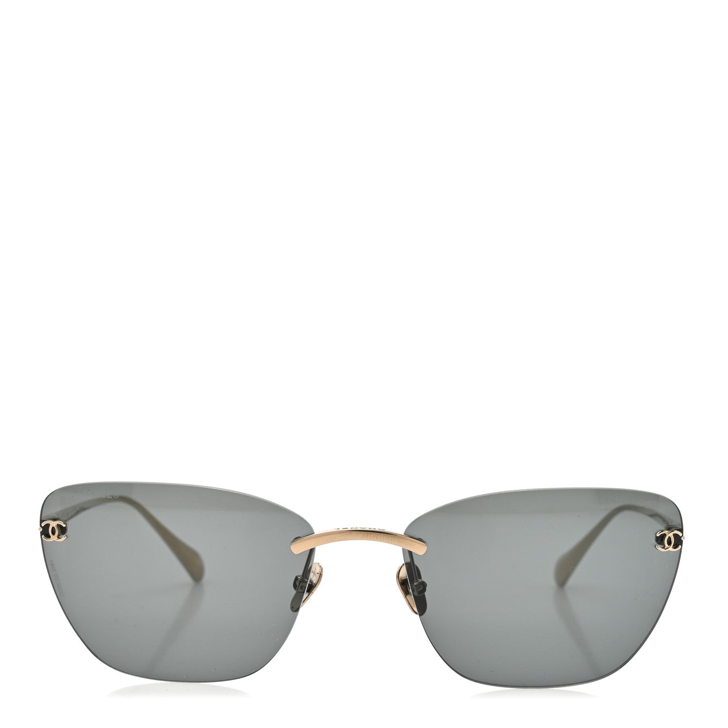 Chanel Titanium Cat Eye CC Sunglasses 4286-T Black 2 of 8