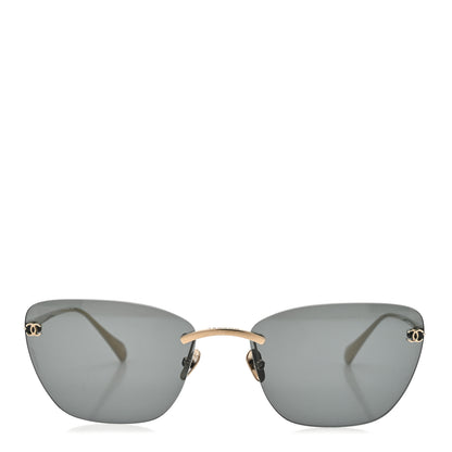 Chanel Titanium Cat Eye CC Sunglasses 4286-T Black 2 of 8