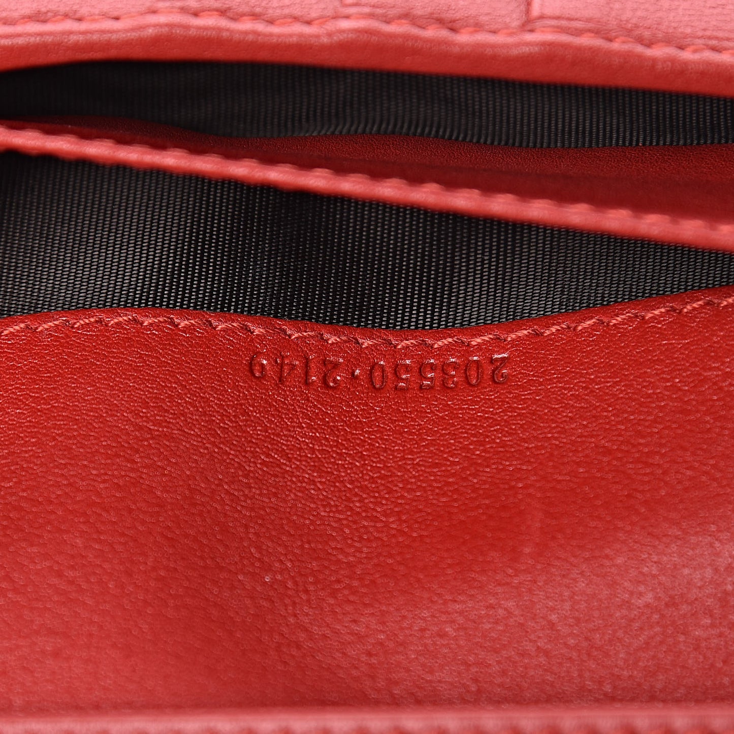 Microguccissima Heart Continental Wallet Red