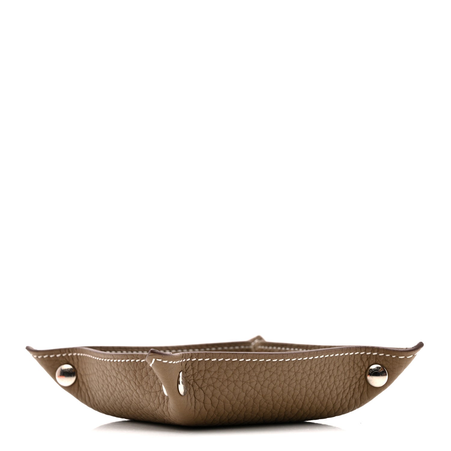 Hermes Taurillon Clemence Mini Mises et Relances Change Tray Etoupe 4 of 7