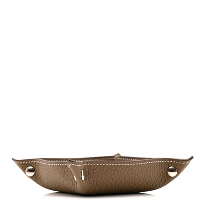 Hermes Taurillon Clemence Mini Mises et Relances Change Tray Etoupe 4 of 7