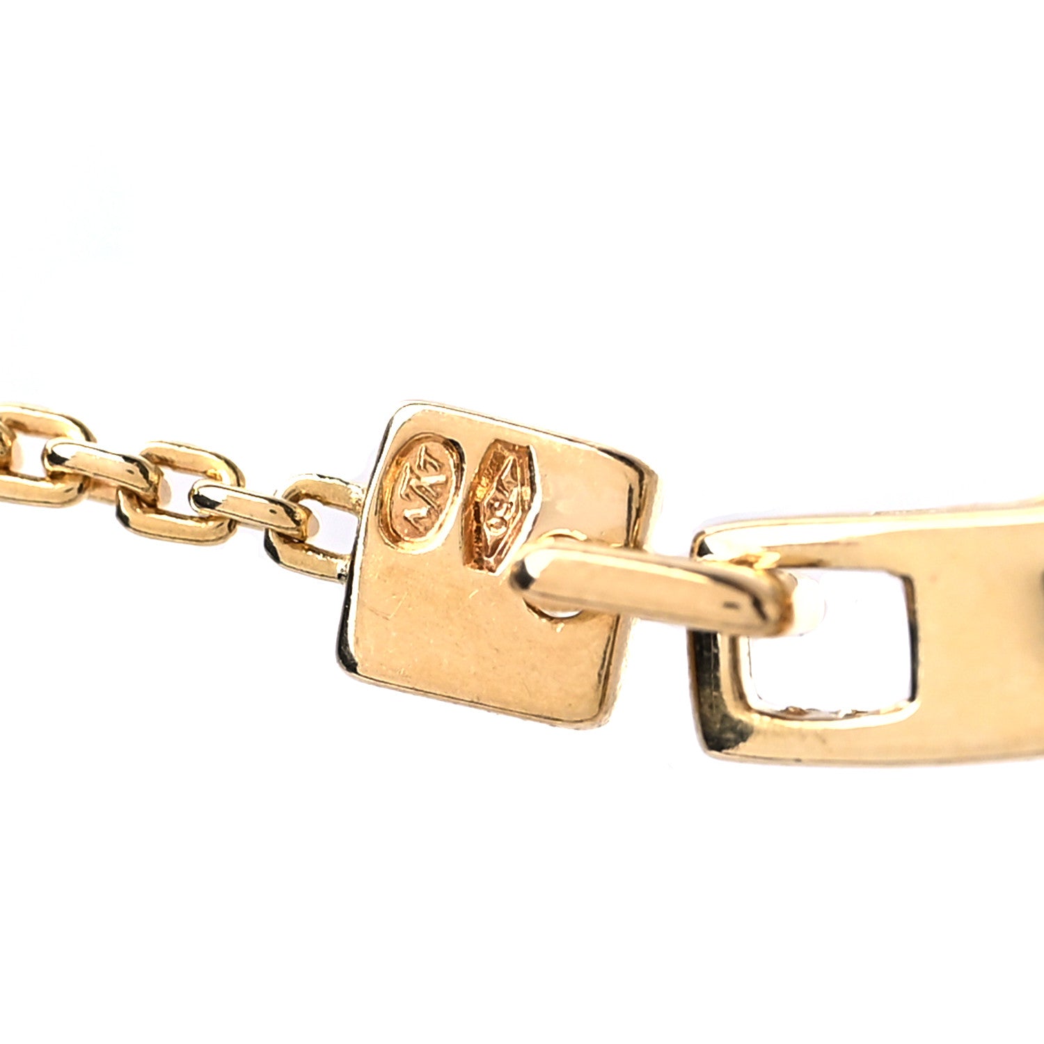 Louis Vuitton 18K Yellow Gold Diamond Signature Necklace 3 of 4