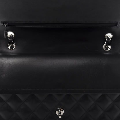 Chanel Lambskin Quilted Jumbo Double Flap Black 9 of 14