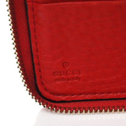 Gucci Pebbled Calfskin Soho Zip Around Wallet Red 8 of 8