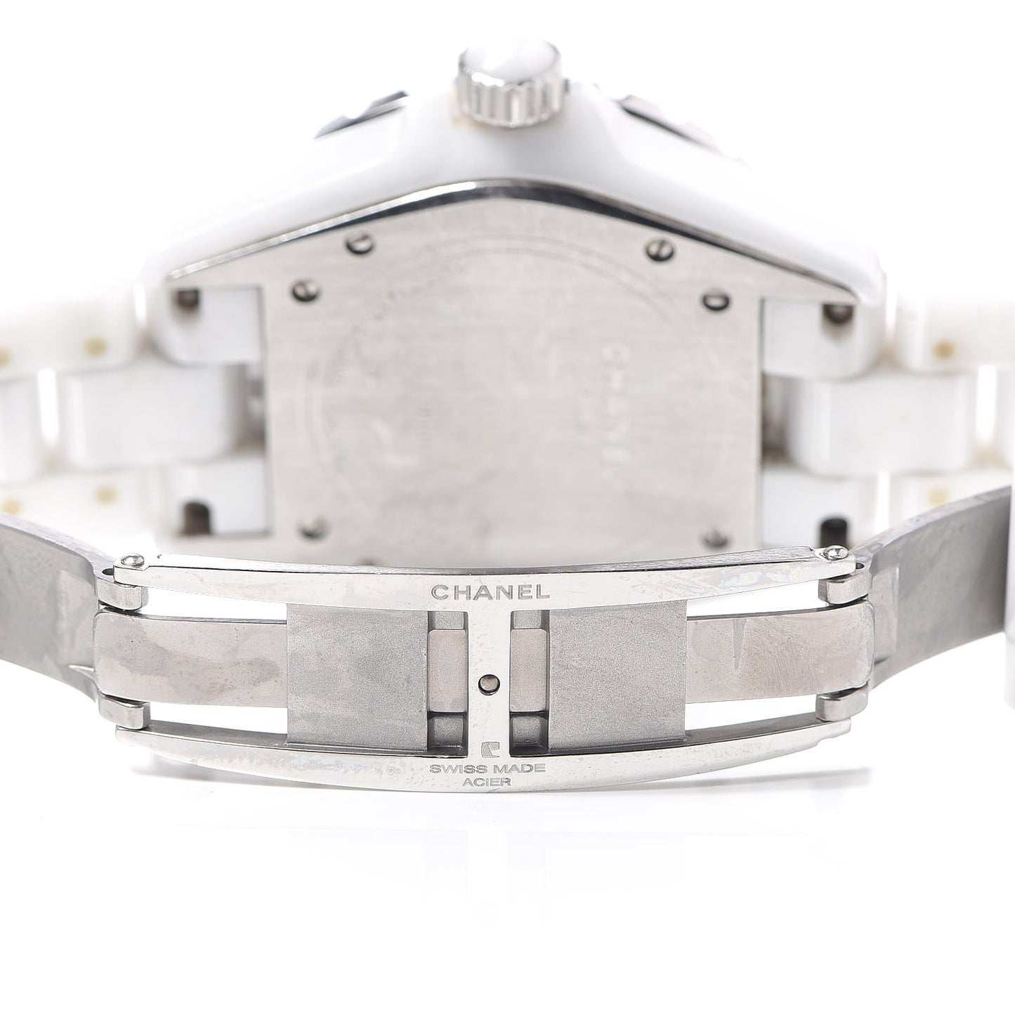 Stainless Steel Ceramic Diamond 38mm J12 Automatic Watch White