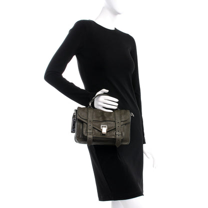 Proenza Schouler Lambskin Tiny PS1 Satchel Military 3 of 8