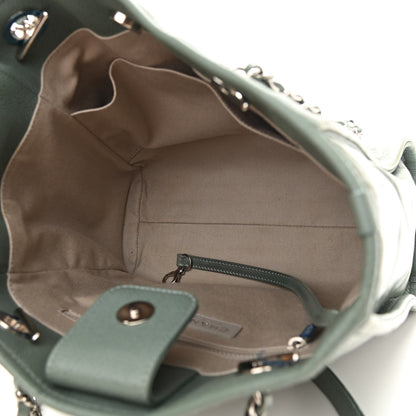 Chanel Glazed Calfskin Mini Deauville Tote Green 7 of 12