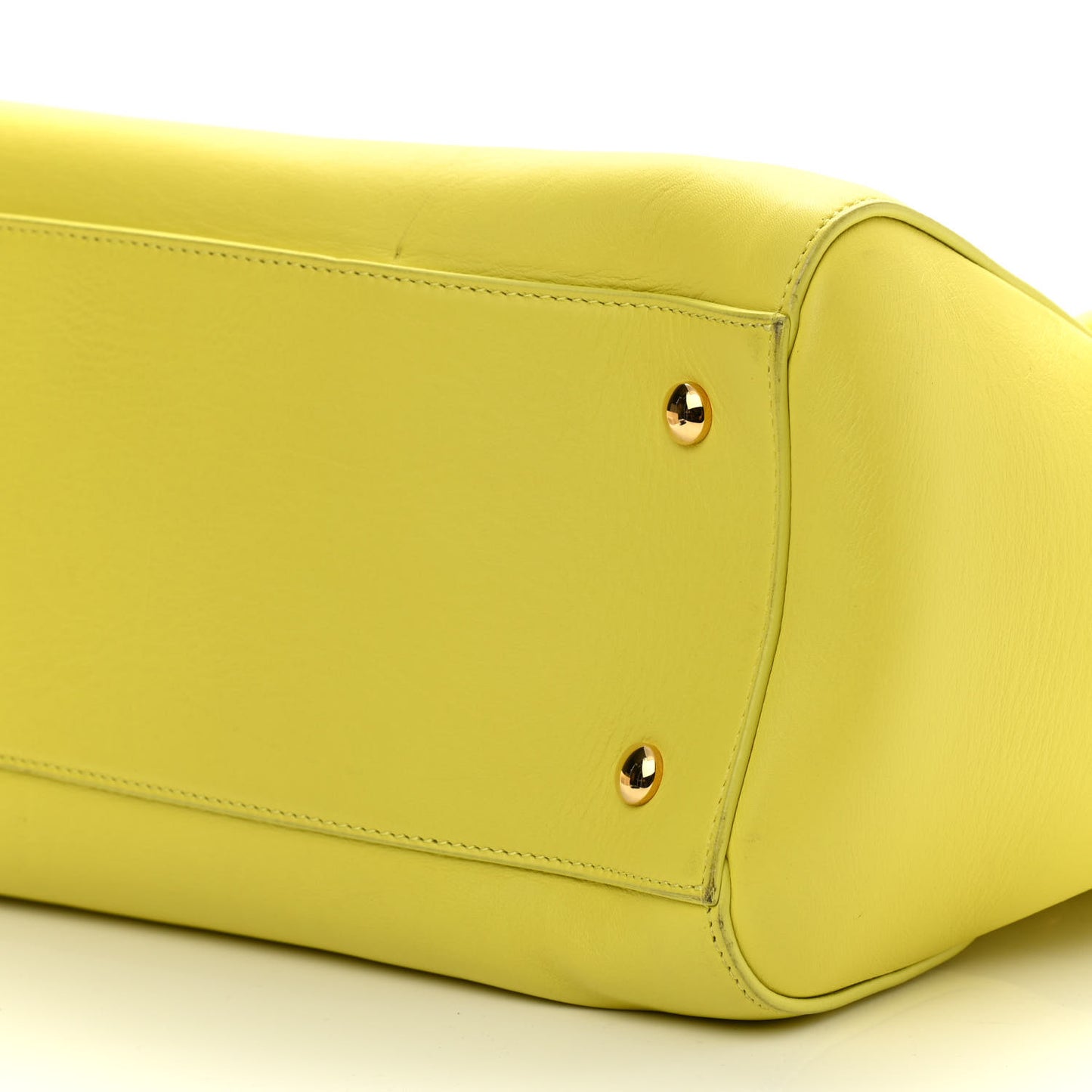 Vitello Calfskin Large Signature Tote Yellow