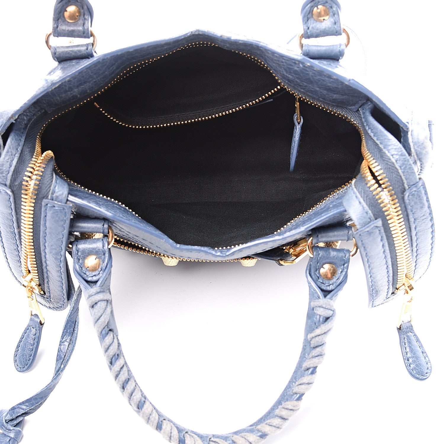 Balenciaga Agneau Giant 12 Gold Hardware Mini City Bleu Persan 5 of 10