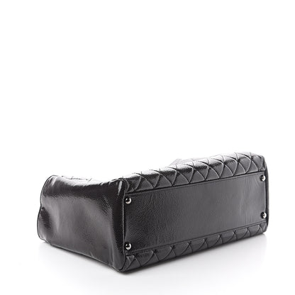 Chanel Patent Caviar Diamond Quilted Small Shine Reissue Tote Black 3 of 9