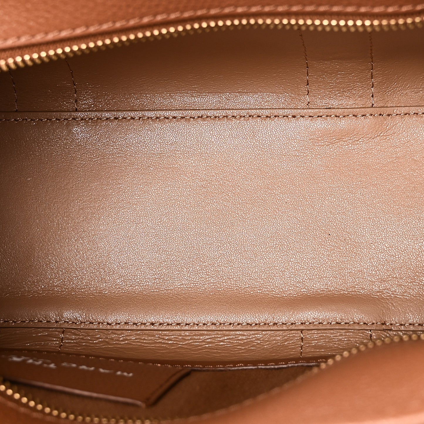 Grained Calfskin Small The Tote Bag Argan Oil