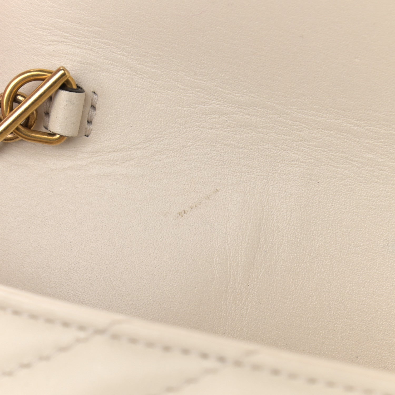 Gucci Calfskin Matelasse Super Mini GG Marmont Shoulder Bag White 12 of 13