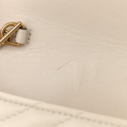 Gucci Calfskin Matelasse Super Mini GG Marmont Shoulder Bag White 12 of 13