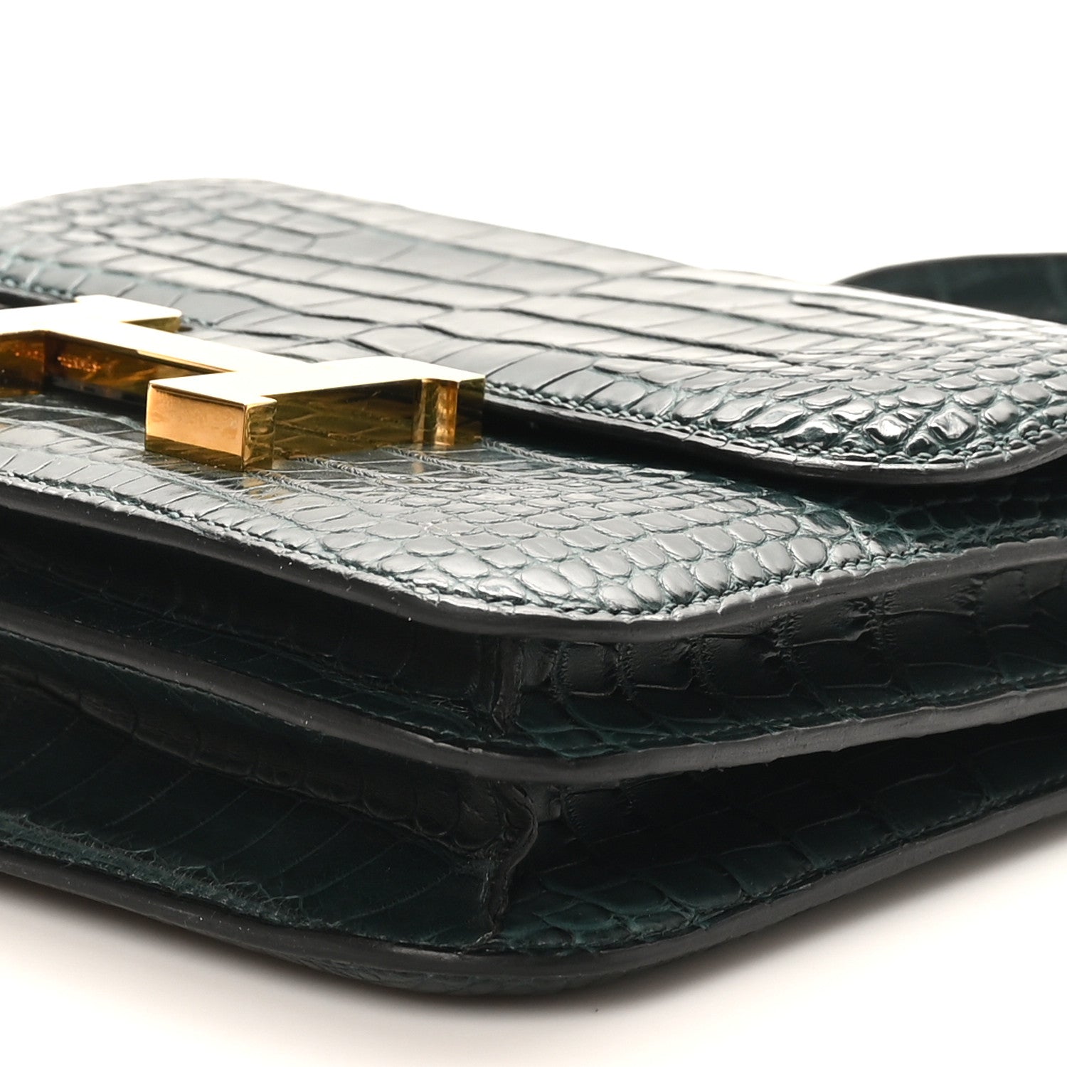 Hermes Matte Alligator Constance 18 Vert Cypress 1822019