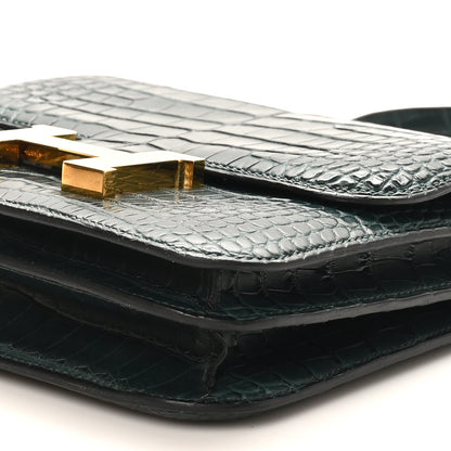 Hermes Matte Alligator Constance 18 Vert Cypress 10 of 11