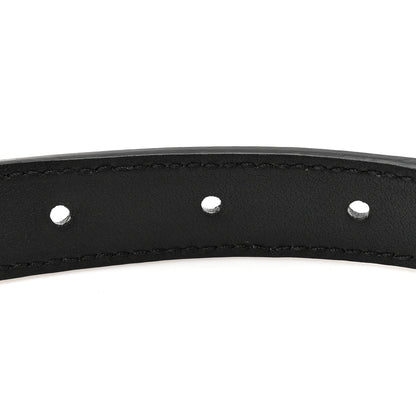 Gucci GG Supreme Monogram Matte Plutone Calfskin Double G 20mm Belt 75 30 Beige Ebony New Acero 3 of 4